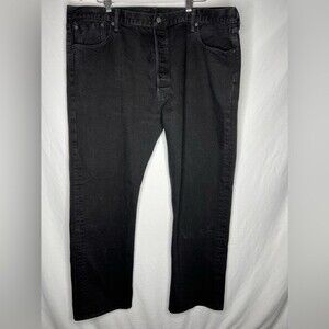 LEVI'S 501 Button Fly Mens Jeans  Size W44 L32  Color Black